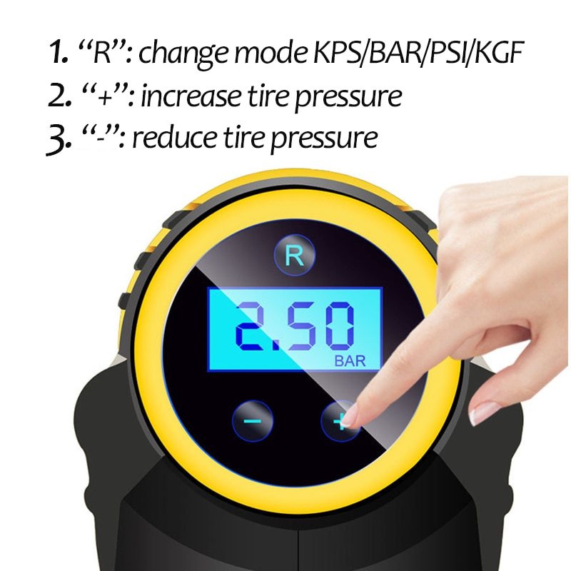 Automatic Portable Handheld Digital Car Air Compressor Pump