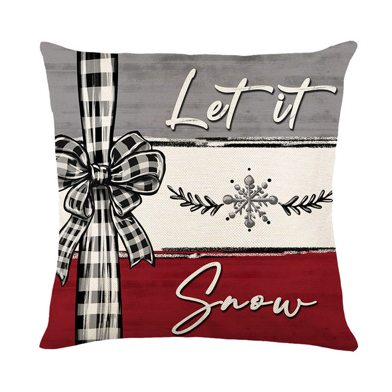 Christmas Cushion Cover Pillowcase Merry Christmas