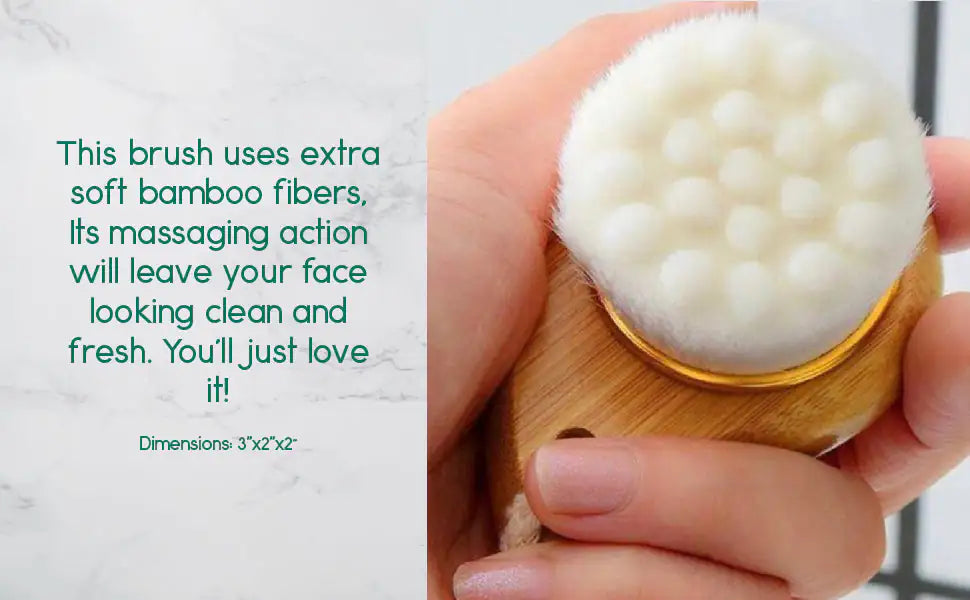 Facial Brush with Bamboo Handle