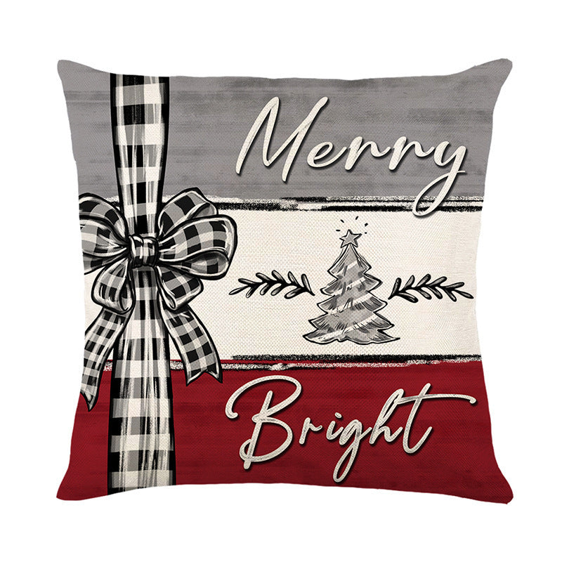 Christmas Cushion Cover Pillowcase Merry Christmas